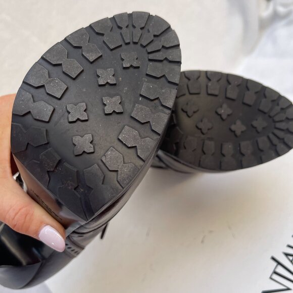 Auc YSL Tribtoo Brown Leather Platform Ankle Booties Boot 7,5 - Picture 13 of 14